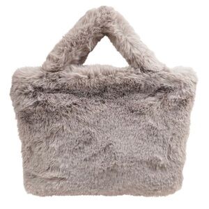 Expressions NYC Grey Faux Fur Bag